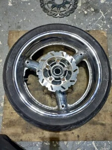 1999-2007 CHROME HAYABUSA OEM REAR WHEEL RIM BENT!!! - Picture 1 of 10