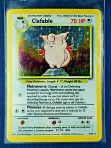 🌀HOLOGRAPHIC CLEFABLE🌀 Pokémon Jungle 1/64 | No Symbol Misprint Error | Rare - Picture 1 of 10