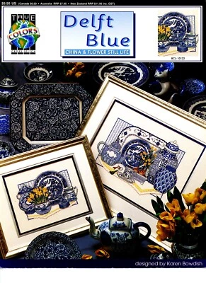 True Colors Cross Stitch Delft Blue Still Life by Karen Bowdish (1992) - Image 1 of 2