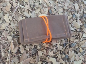 Bushcraft waxed Cotton Canvas Pocket Roll Pouch - Picture 1 of 5