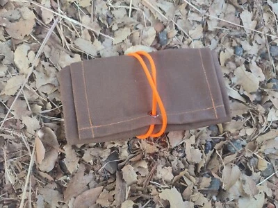 Bushcraft waxed Cotton Canvas Pocket Roll Pouch - Image 1 of 4