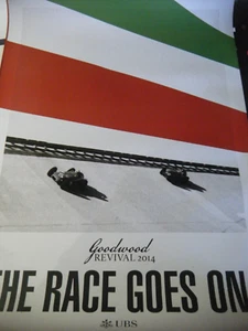 GOODWOOD REVIVAL POSTER MONZA 500 RACE OF TWO WORLDS FERRARI 412 MIKE HAWTHORN - Picture 1 of 4
