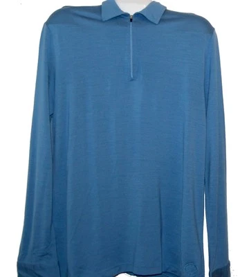 Suéter Island Issue Azul Teal Para Hombre Media Cremallera Lana Merino Talla XL $125 NUEVO   Foto 1 de 4