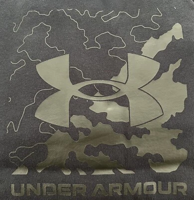 全新 男式 Under Armour Rival 抓绒 ColdGear 连帽衫 盒子 标志 黑色 选择 M 或 L — 第 1/4 张图片