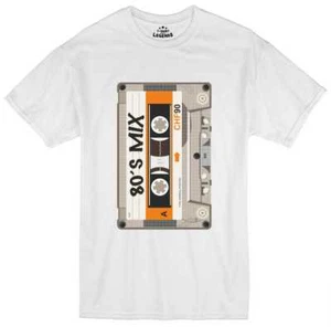 80's T Shirt  C90 Cassette Mix Tape Retro Music Mens Regular Fit Tee - Picture 1 of 1