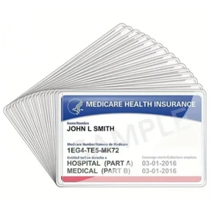 10 Pack - Medicare Card Holder Protector Sleeves Clear Vinyl Credit Card Covers - Picture 1 of 6