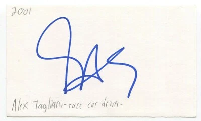Alex Tagliani Signed 3x5 Index Card Autographed NASCAR Canadian Race Car Driver - Image 1 of 2
