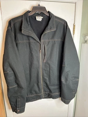 Jaqueta Cinch Black Canvas Barn Coat Masculina XL Lã Forrada Western Workwear Ranch - Imagem 1 de 4