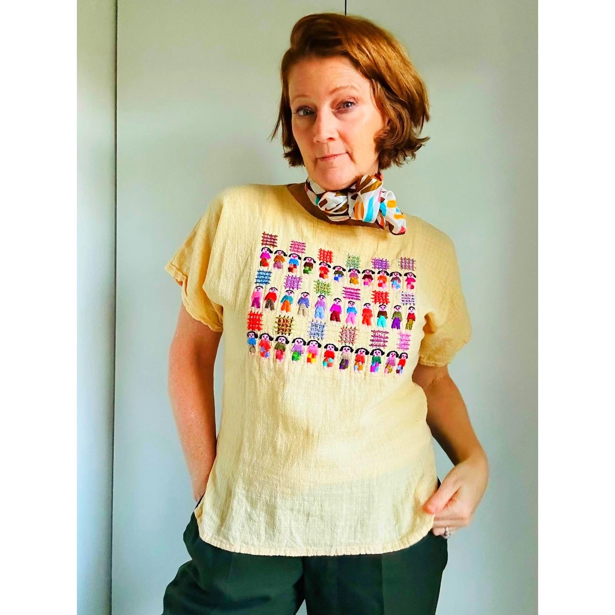 Hand Embroidered Blouse In Vintage Tops & Blouses For Women for