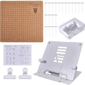 Planche à Macramé 20 X 20 cm et 50 Épingles avec Support Réglable, Fournitu7530 - Imagen 1 de 6