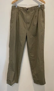 Vintage Guess Classic Sportswear Herren Größe 36x32 Beige Plissee Chino Hose - Bild 1 von 4