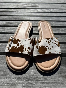 Sandalias PIERRE DUMAS Mujer Estampado Animal Lizzie Slide Sandalia Talla 8.5 M EE. UU. - Imagen 1 de 6