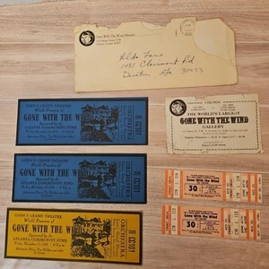 Vntg Gone With The Wind Tickets For Annual Benefit Convention & Showing In 1981 - Picture 1 of 11