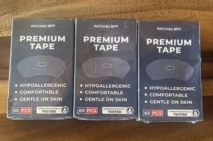 Free Shipping 3 pack of 60 per box Premium Mouth Tape With Hole 180 Total   - Picture 1 of 2