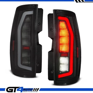 For 07-2014 Chevy Tahoe GMC Yukon Suburban Full LED Smoke Black Tail Light Set - Picture 1 of 10