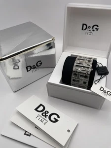 D&G Time Edie Women’s Jewellery Watch Crystal Straps Black Dial DW0043 - Picture 1 of 18