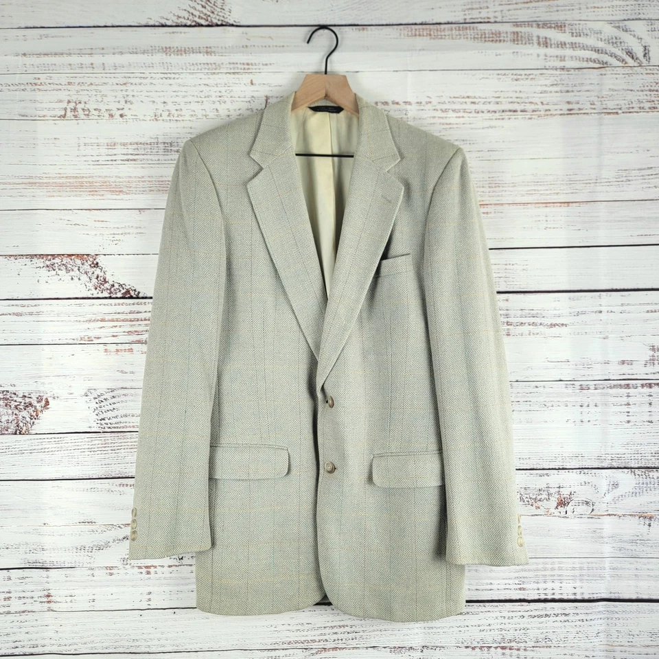 Blazer deportivo a cuadros Burberrys 38 100 % lana 2 botones Woolf Brothers EE. UU. DE COLECCIÓN Foto 1 de 4
