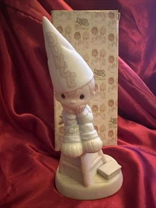 Vintage Enesco 1982 Porcelain Figurine Precious Moments Nobody's Perfect / Box - Picture 1 of 8