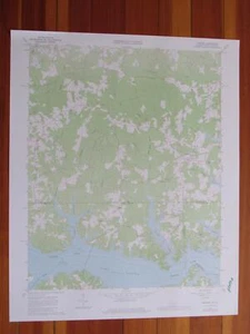 Gasburg Virginia 1980 Original Vintage USGS Topo Karte - Bild 1 von 1