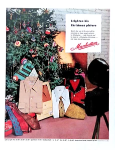 1952 Print Ad Manhattan Men’s Apparel Brighten His Christmas Holiday 10.5x14 - Imagen 1 de 3