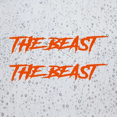 2 calcomanías adhesivas The Beast para parachoques de puertas laterales de automóviles camiones troqueladas Foto 1 de 2