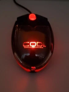 CSOMM8-01 I Codi USB PS2 Mini Travel Mouse with Optical Scroll Wheel Red Light - Picture 1 of 5