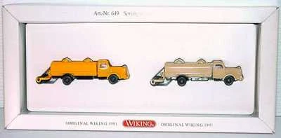 1:87 Wiking-Set 2x Sprinkler With Roller 1961 Orange And Beige - Wiking 649 - Image 1 of 2