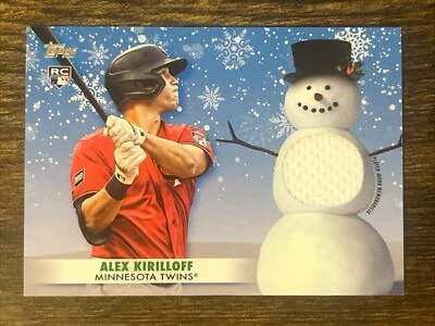 2021 Topps Walmart Holiday #WRC-AK Alex Kirilloff RC Game Used Jersey Twins - Image 1 of 2