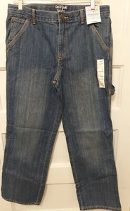 Nwts Cat & Jack Boys Size 16 Husky Relaxed Fit Straight Leg Adj Waist Jeans - Picture 1 of 8