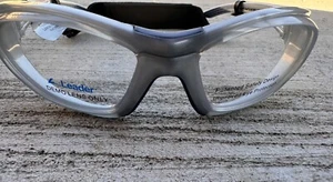 Leader by Hilco T-ZONE Silver Blue Eyeglass Frame Large With Strap - Picture 1 of 8