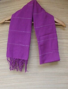 Rebozo Shawl Handwoven Cotton from Mexico - Picture 1 of 3