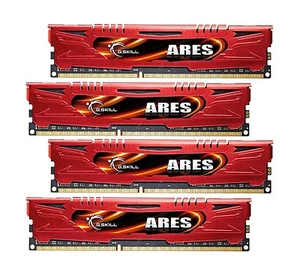 32GB G.Skill DDR3 PC3-17000 2133MHz Ares Low Profile CL11 Red Quad kit 4x8GB - Picture 1 of 2