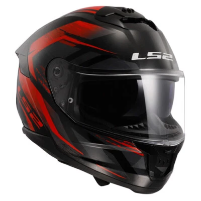 LS2 Stream II Fury (FF808) - Integralhelm - schwarz/rot  - Motorradhelm - Neu - Bild 1 von 4