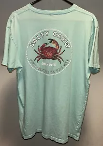 Maglietta Salty Crew Trova Rifugio Nel Mare Teal Adulto Taglia Large Fuori Produzione - Foto 1 di 6