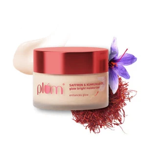 Plum Saffron & Kumkumadi Oil Glow Bright Moisturizer All Skin Types 50gm - Picture 1 of 6
