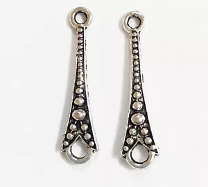 10 pz connettore a goccia doppia faccia charm 26x7mm, disponibile 4 colori - Foto 1 di 10