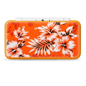 Skins Decal Wrap for Nintendo 2DS XL -  Orange Tropical Hibiscus Flowers - Picture 1 of 3