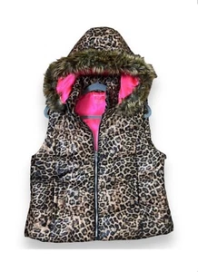 Juicy Couture Women's Puffer Vest Leopard Print & Hot Pink XL NEW - Picture 1 of 4