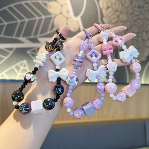 Hand-beaded Phone Hand Rope Anti-Lost Car Keychain Creative Wrist Chain - Photo 1 sur 12