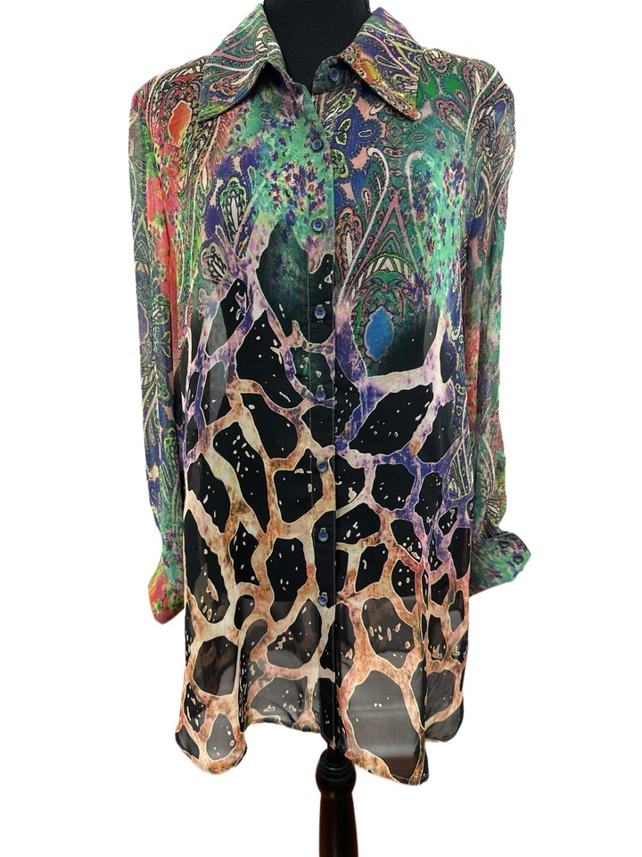 Mesmerize винтажный Женщина SZ Med чистый ремесленник детали туника богемное импорт ткани - Изображение 1 из 4