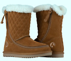 BILLY Chestnut Cozy Quilt Lux toddler kids Shearling lining suede boots Sz US 8