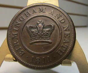 1811 Birmingham and Neath Crown Copper Company One Penny Token - Bild 1 von 2