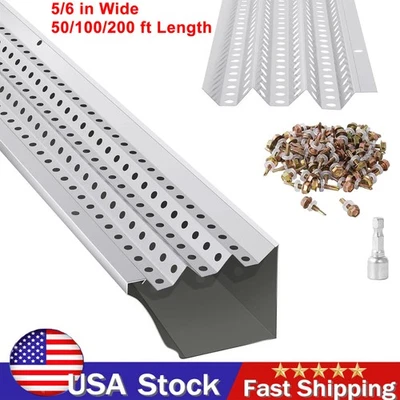 Gutter Guard Premium Aluminum Mesh 5/6 Inch Width Leaf Guards for Gutters - Image 1 of 4
