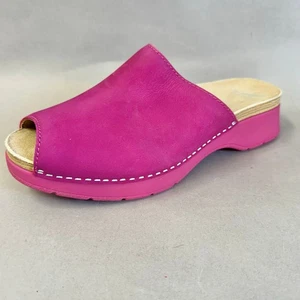 Sandalia Dansko Ravyn peep-toe en nobuck fresado fucsia Euro Talla 38 EE. UU. 8,5/9 - Imagen 1 de 17