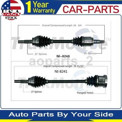 2 ejes delanteros TrakMotive CV eje articulado para Infiniti FX35 2008 2007 2006 2005_AR Foto 1 de 3