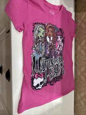 Camiseta Monster High Dolls Niña Talla 10-12 Frank Stein Clawdeen Wolf Drac Foto 1 de 4