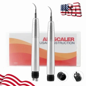 USA Dental Ultrasonic Air Perio Scaler Handpiece Hygienist 2 & 4-Holes 3 Tips - Picture 1 of 28