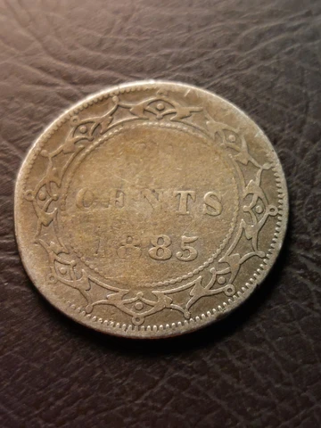 Newfoundland 1885 20 Cents Queen Victoria Silver Twenty Cent Coin Cover