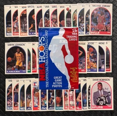 1989-90 NBA Hoops Basketball Trading Cards Complete Your Set U Pick Jordan 1/2 - Image 1 of 3