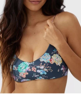 O'Neill Juniors' Stella Floral Middles Bralette Bikini Top Sz- S MSRP $49.50 - Picture 1 of 7